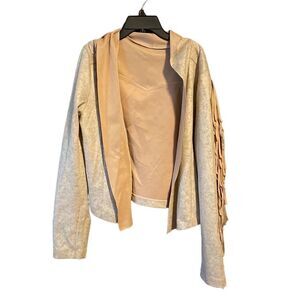 No Brand Women’s Long Sleeve Fringe Top